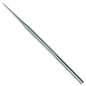 stainless steel pedicure instrument with flat tip