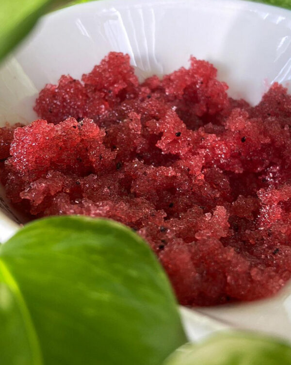 sugar scrub scrub allo zucchero e acido tartarico